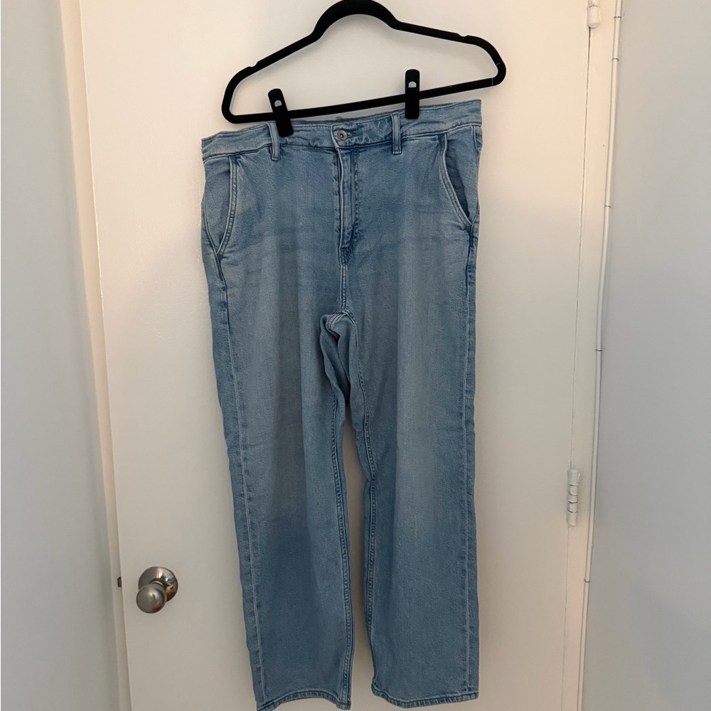 Uniqlo Men's Loose Stretch Jeans Light Blue L